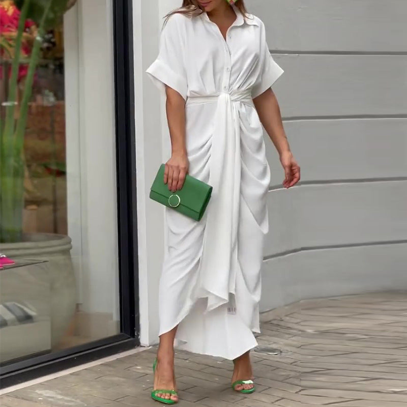 Susan Drape Dress | Elegante Zomerjurk Dames 1
