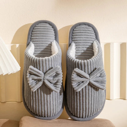 Pantoffels met Strik en Antislipzool Elegante Dames