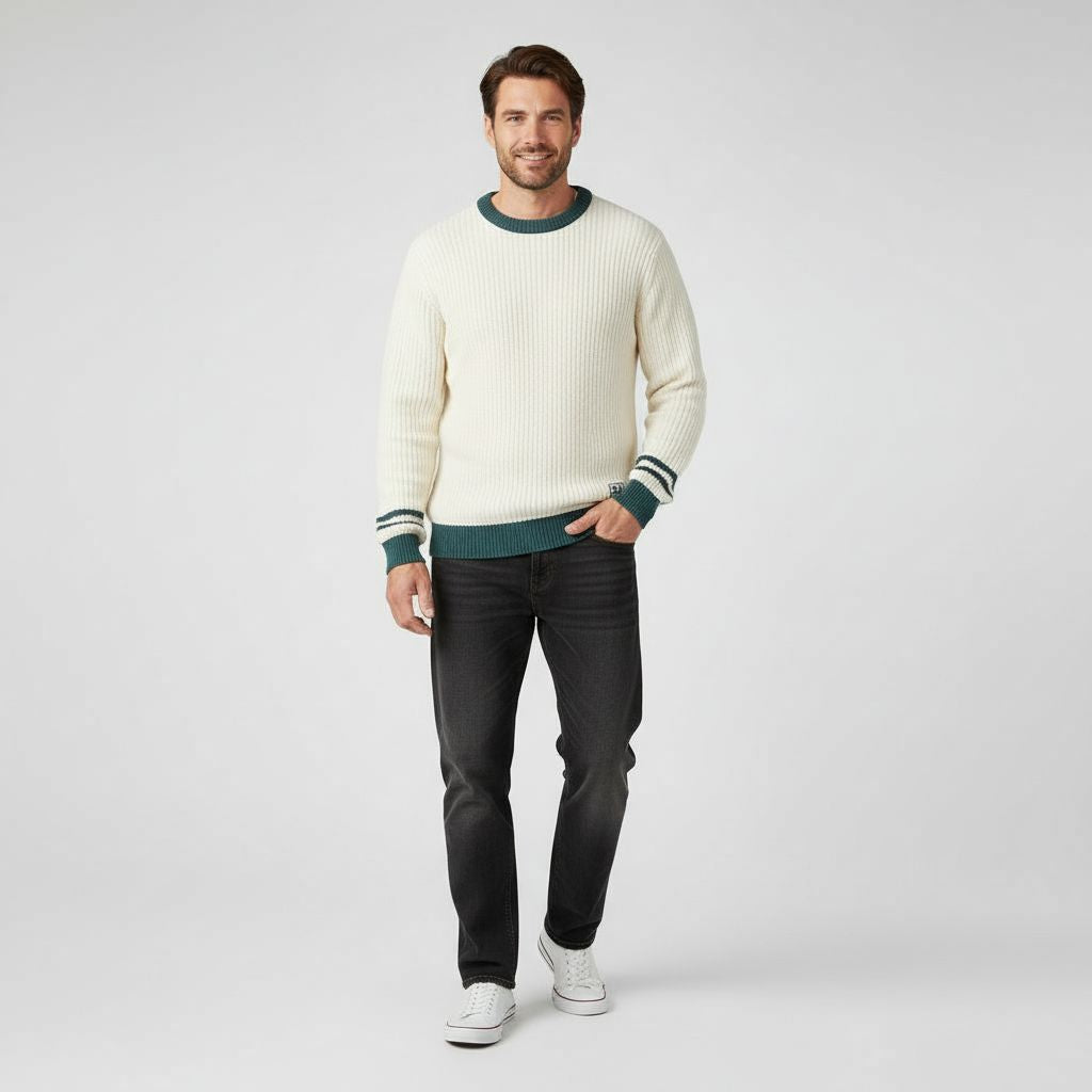 Heren Trui Oversized Zachte Gebreide Stof Casual Look - StudioMarella