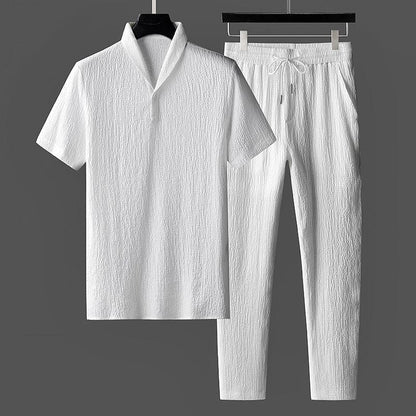 Heren Kasjmier Trui en Broek Set Casual Luxe