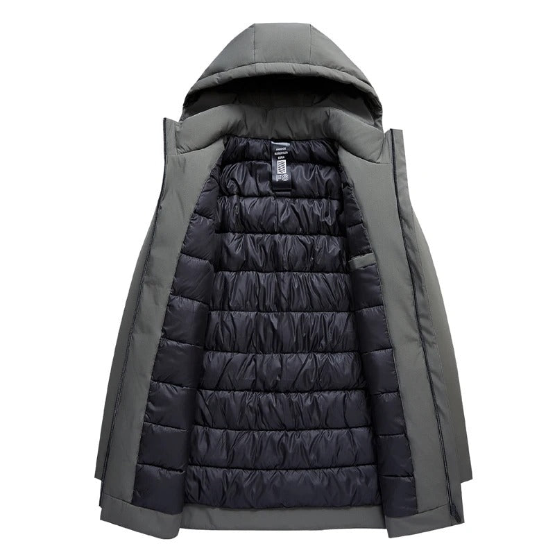 Heren Winterjas Slim Fit met Afneembare Capuchon