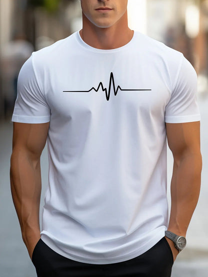 Mannen T Shirt Slim Fit met Grafische Print