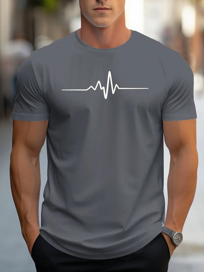 Mannen T Shirt Slim Fit met Grafische Print