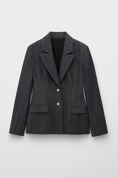 Dames Blazer Klassieke Fit met Gouden Knopen - StudioMarella