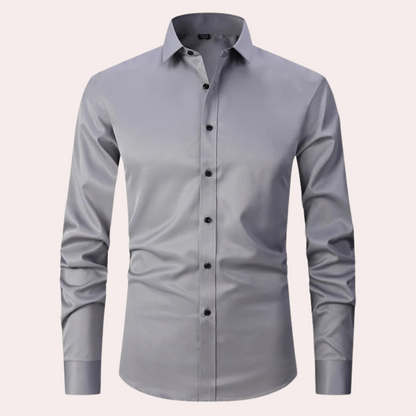 Herenshirt Stretch Katoen Comfortabel