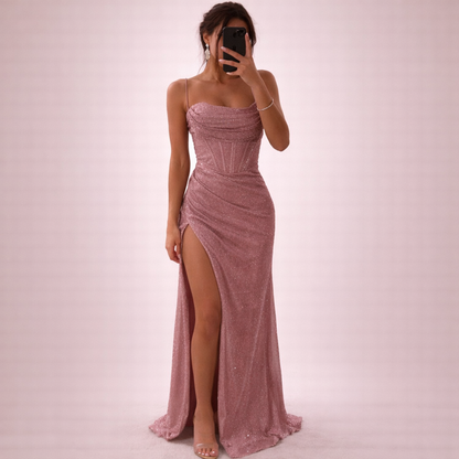 Aurora | Elegante Avondjurk met Pailletten en Corset