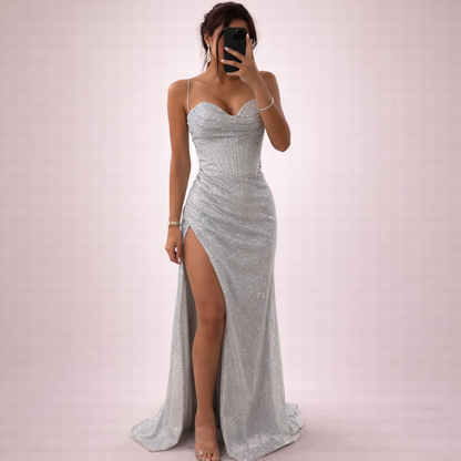 Aurora | Elegante Avondjurk met Pailletten en Corset