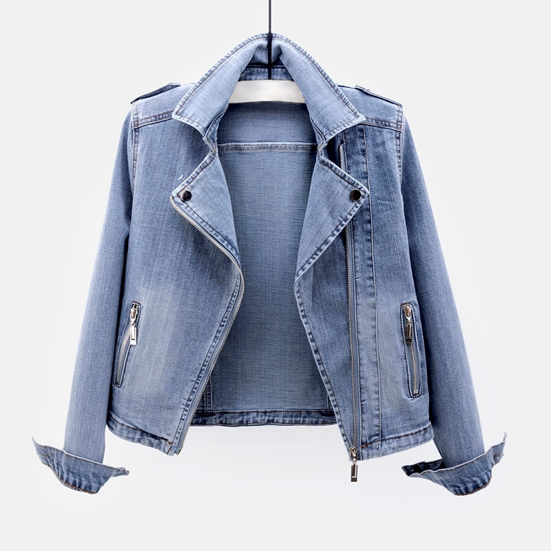 Damen Denim Jas Blauw Stevig - StudioMarella