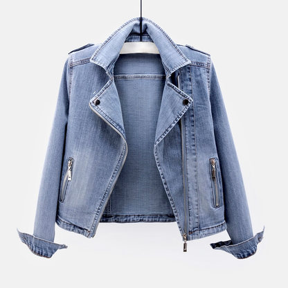 Damen Denim Jas Blauw Stevig - StudioMarella