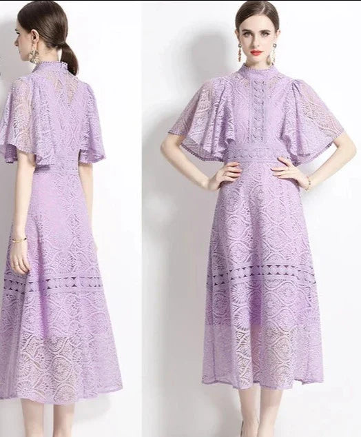 Tingfly Feestjurk Ruches Elegante Avondjurk Vintage Stijl