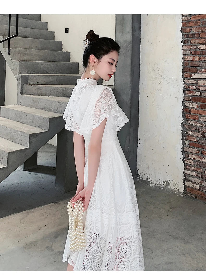 Tingfly Feestjurk Ruches Elegante Avondjurk Vintage Stijl