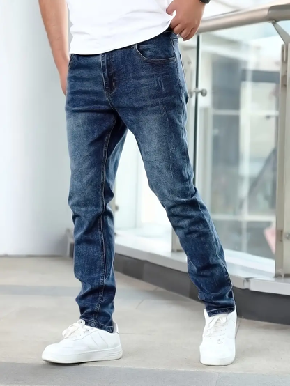 Herenslimfit Jeans van Comfortabele Stof