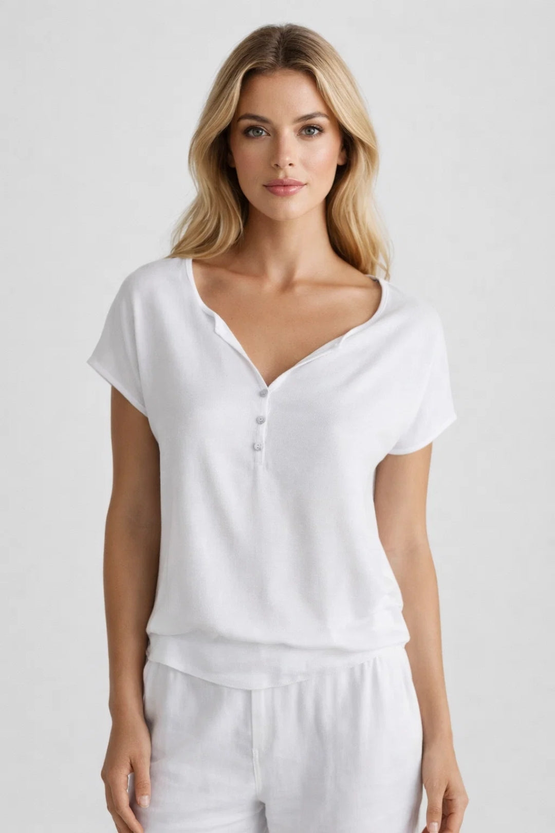 Dames Blouse Korte Mouwen V-hals Elegant Zomer