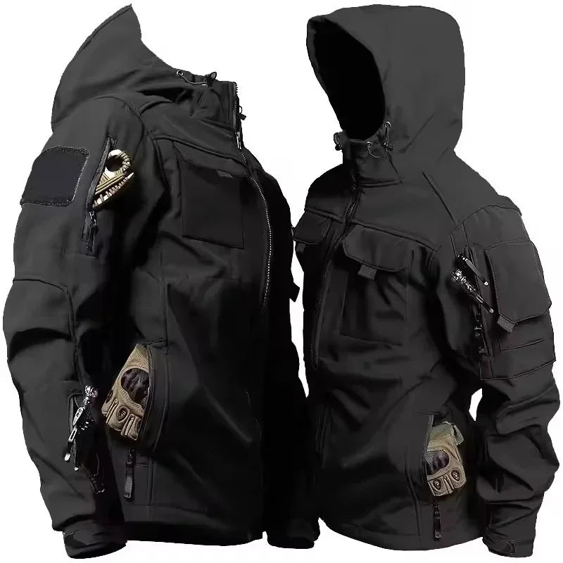 Softshell Jas met Kap en Waterafstotend Materiaal - StudioMarella