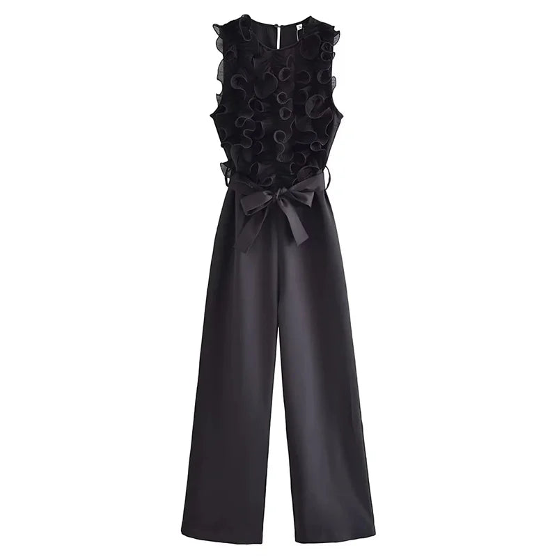 Dames Jumpsuit Zomer Ruche Elegant Jurk