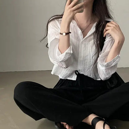 Zomerse Blouse Effen Kleur Luchtig en Comfortabel
