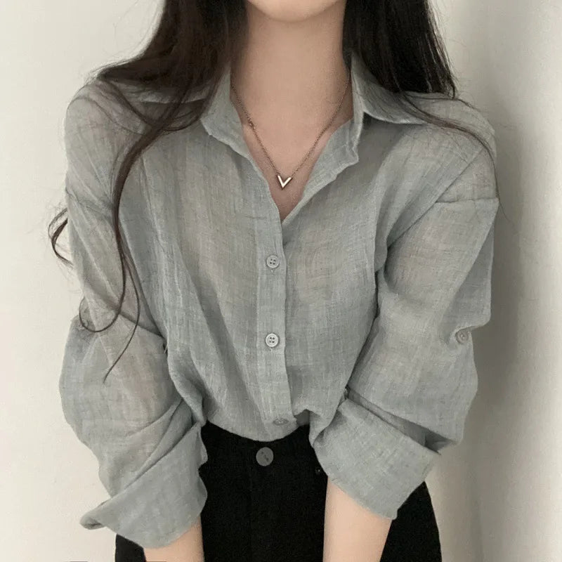 Zomerse Blouse Effen Kleur Luchtig en Comfortabel