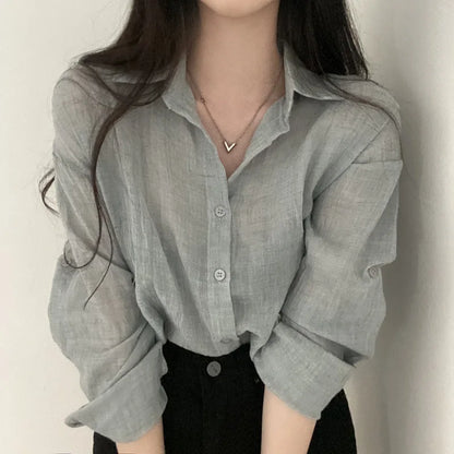Zomerse Blouse Effen Kleur Luchtig en Comfortabel