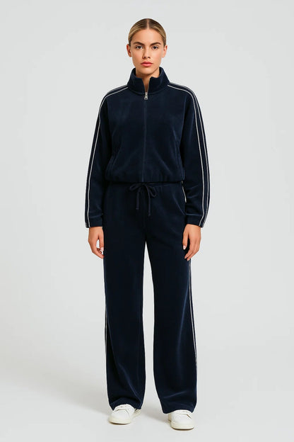 Dames Trainingspak Zipjack Wijd Broek Casual Sport - StudioMarella