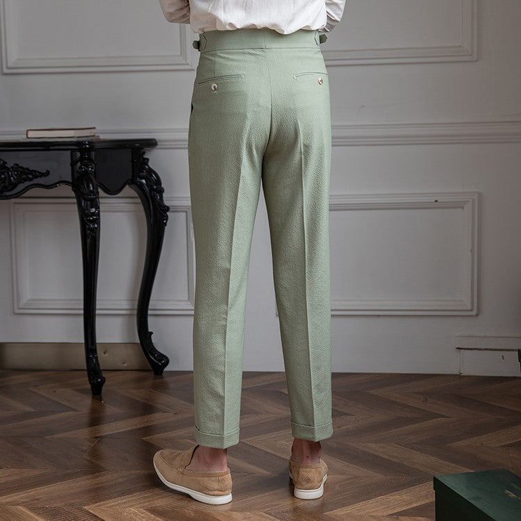 Heren Broek Hoge Taille Klassiek Elegant Design