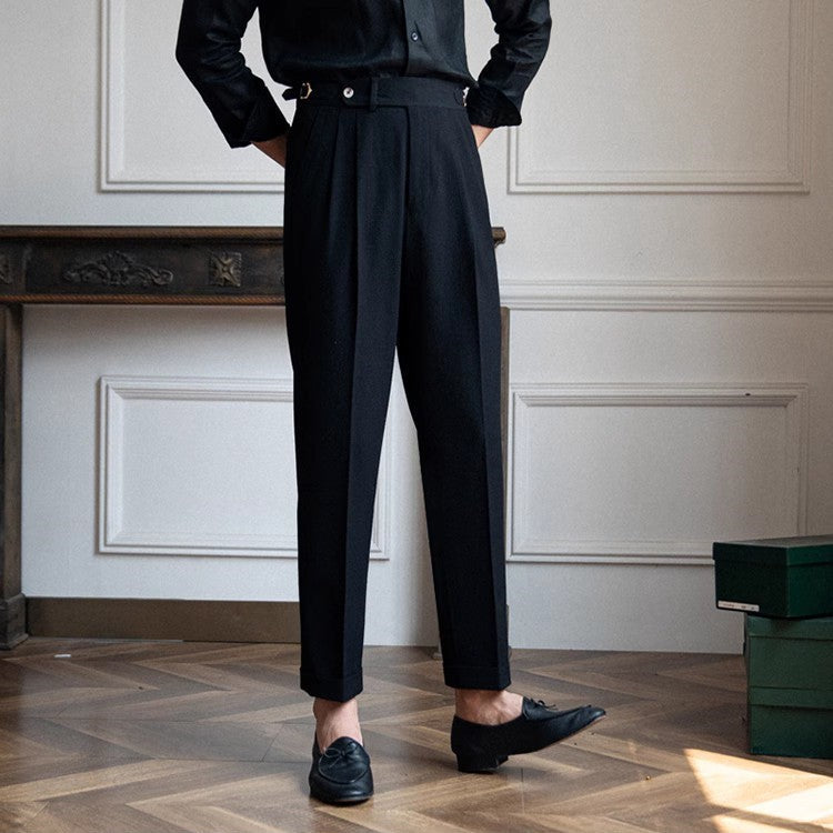 Heren Hoge Taille Broek Klassiek Elegant Design