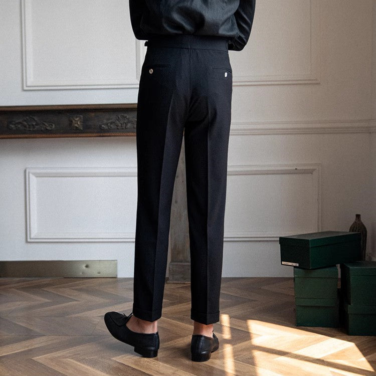 Heren Hoge Taille Broek Klassiek Elegant Design