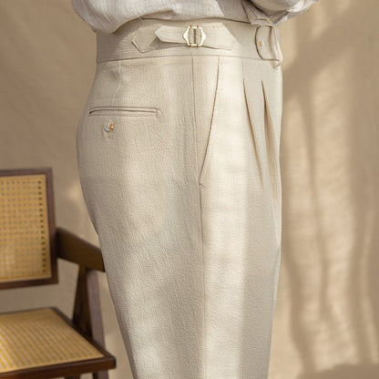 Heren Hoge Taille Broek Klassiek Elegant Design
