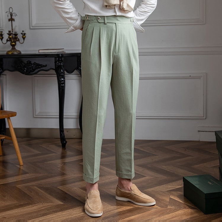 Heren Broek Hoge Taille Klassiek Elegant Design