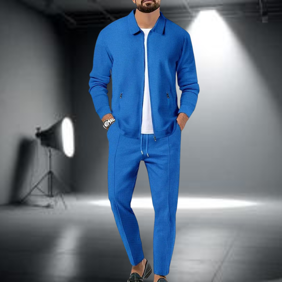 Heren Trainingspak Lichtgewicht Sportset met Ritssluiting