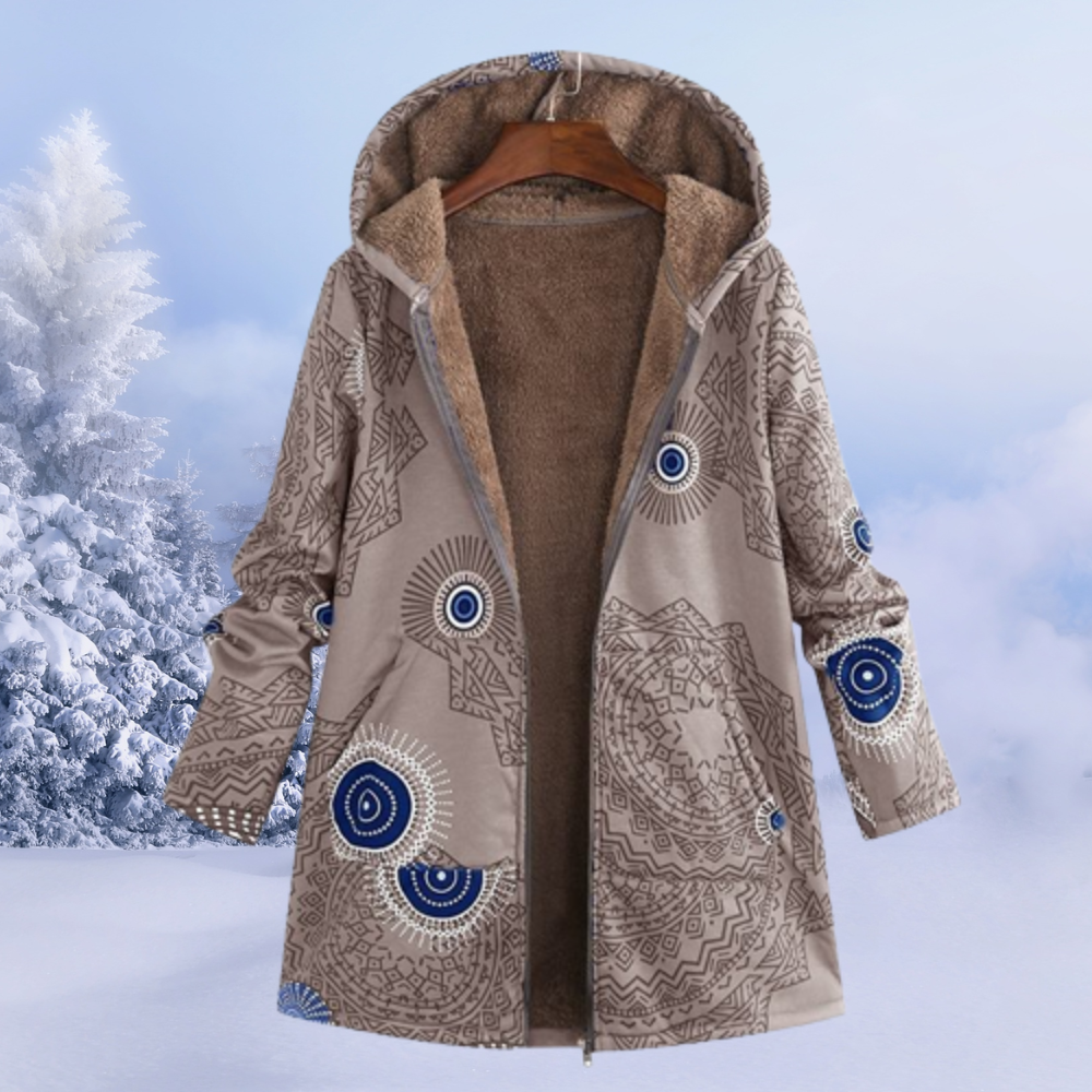 Dames Winter Set Bloemenprint Warme Kleding