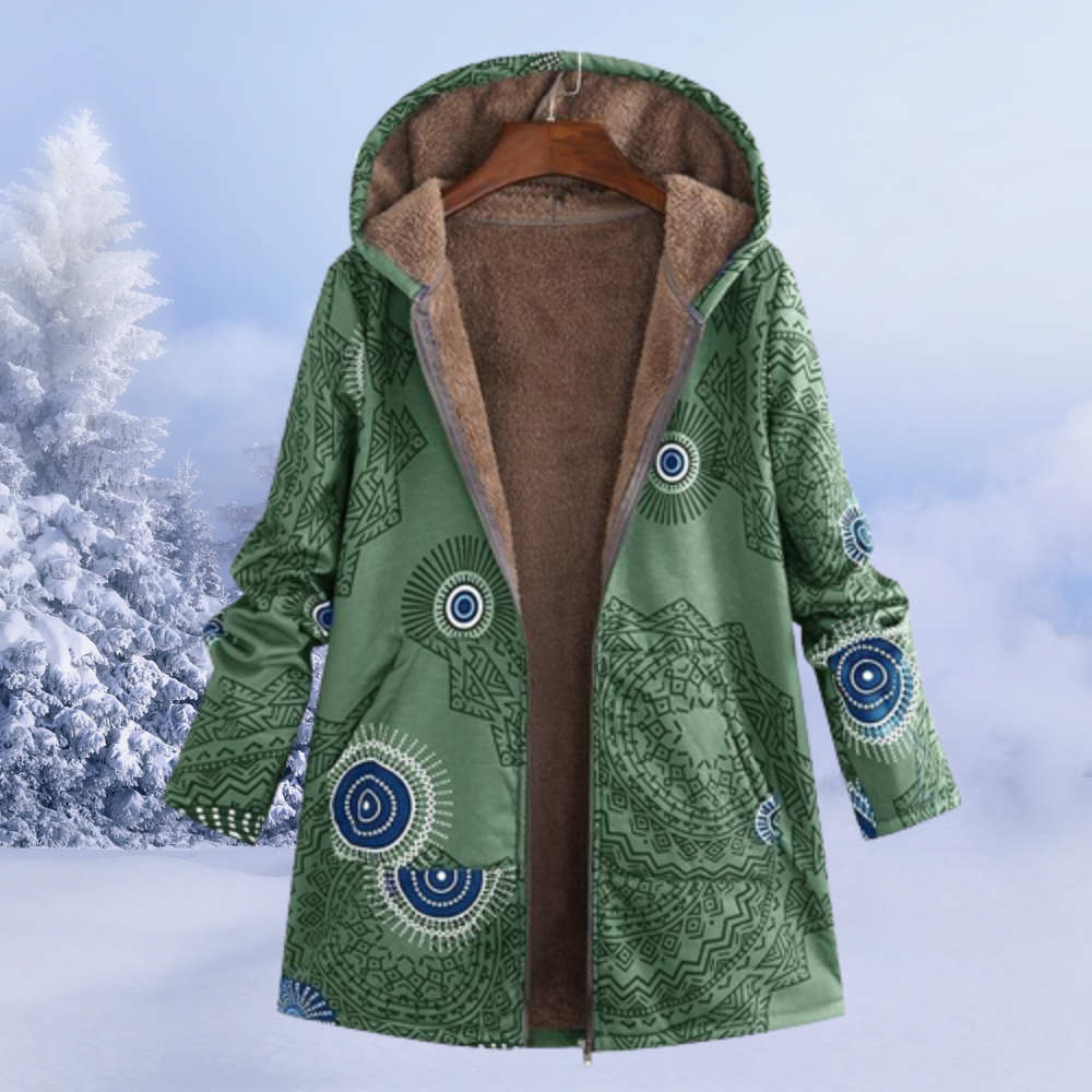 Dames Kledingset Bloemenprint Warme Winteroutfit