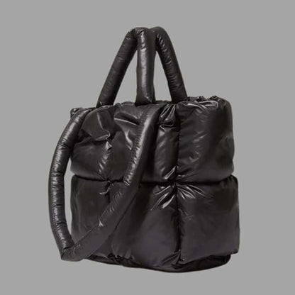 Puffer Draagtas Metallic met Ruches en Crossbodyband