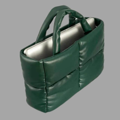 Crossbody Draagtas Puffer Met Ruches Metallic Look