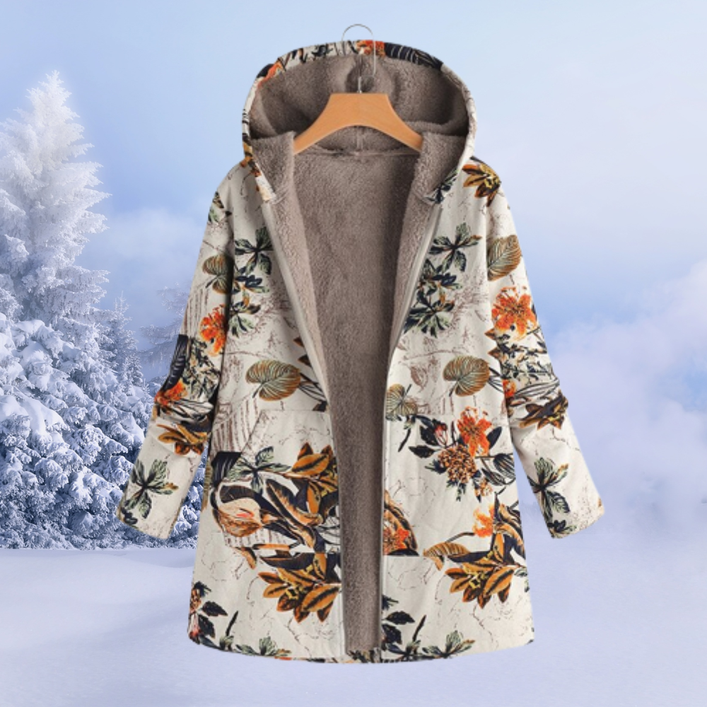 Dames Winter Set Bloemenprint Warme Kleding