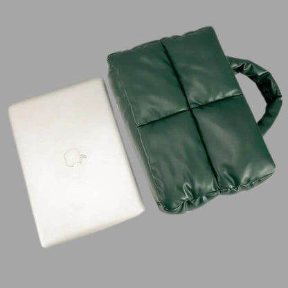 Puffer Draagtas Metallic met Ruches en Crossbodyband