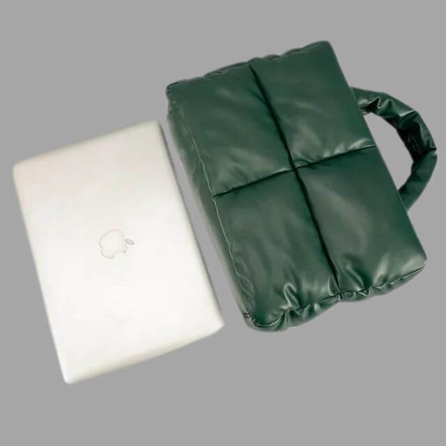 Crossbody Draagtas Puffer Met Ruches Metallic Look