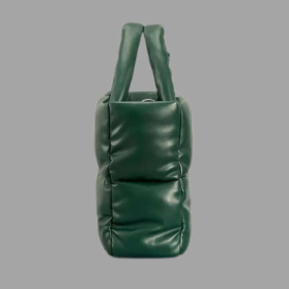 Puffer Draagtas Metallic met Ruches en Crossbodyband