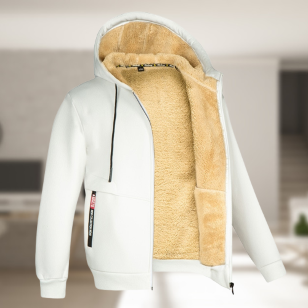 Hooded jas voor mannen zwart klassiek design