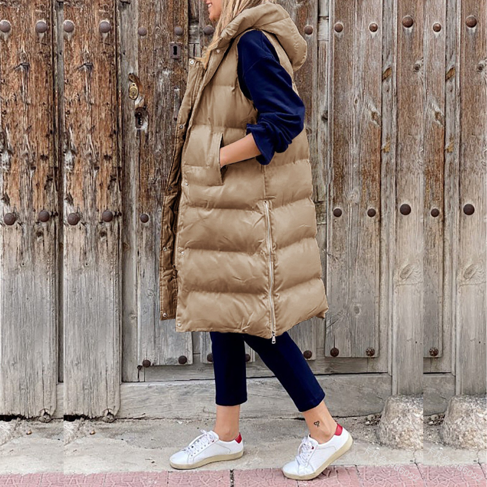 Dames Bodywarmer Warm en Gewatteerd met Capuchon