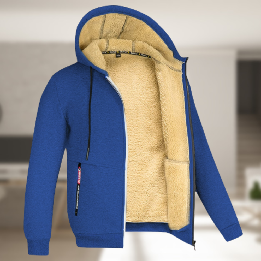 Hooded jas voor mannen zwart klassiek design