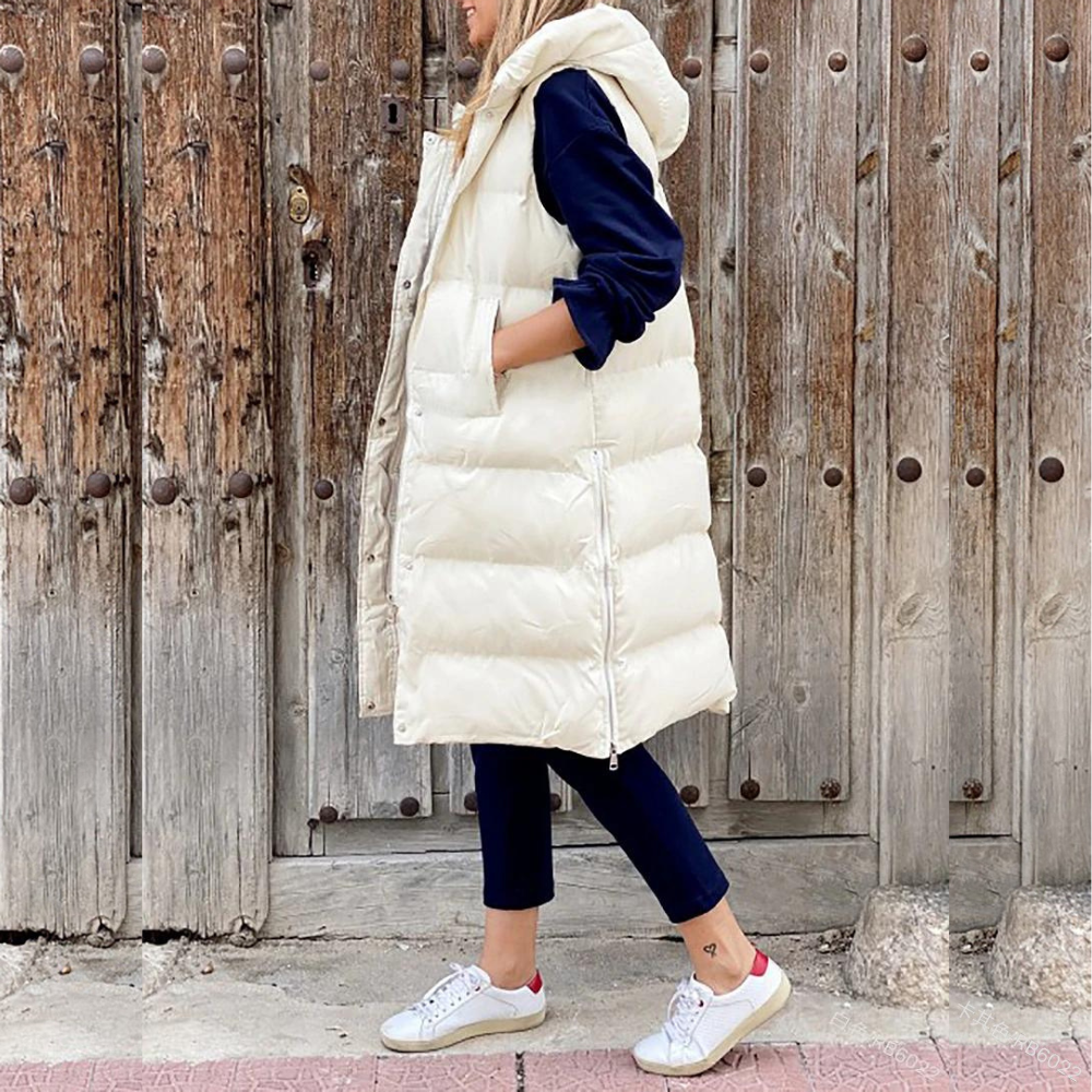 Dames Bodywarmer Warm en Gewatteerd met Capuchon - StudioMarella