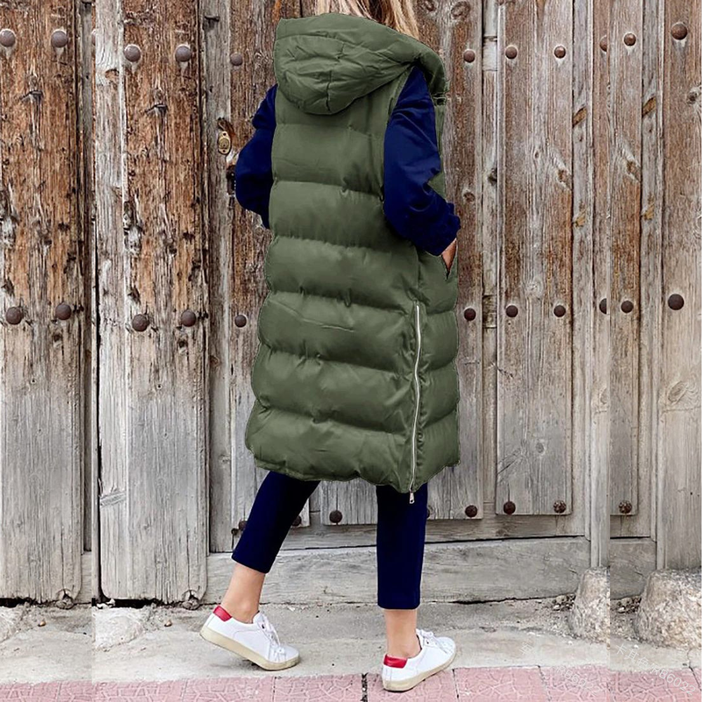 Dames Bodywarmer Warm en Gewatteerd met Capuchon