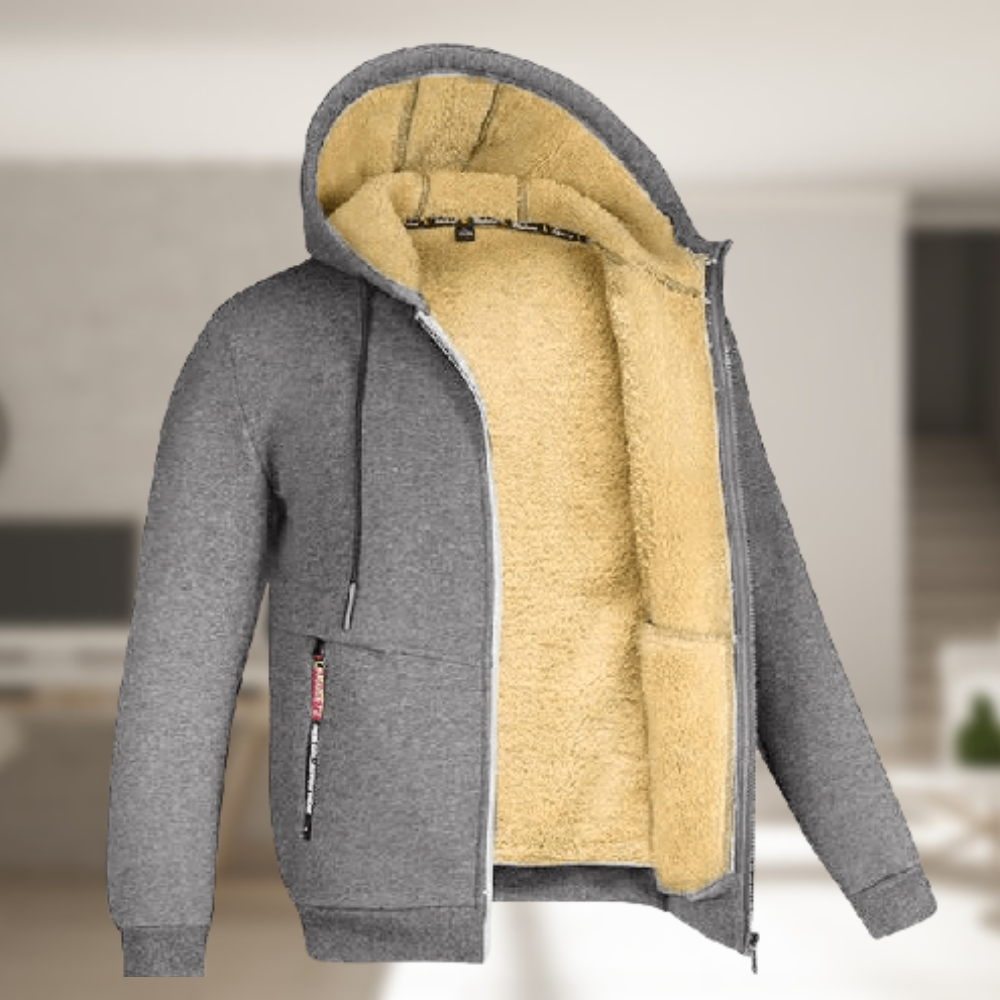 Hooded jas voor mannen zwart klassiek design