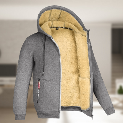 Hooded jas voor mannen zwart klassiek design