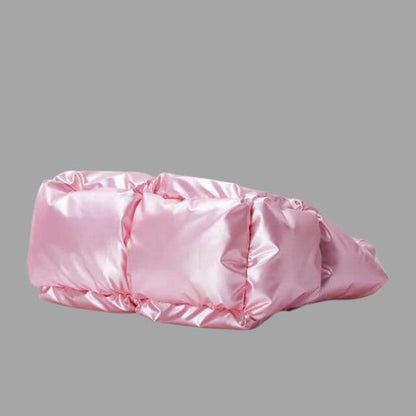 Puffer Draagtas Metallic met Ruches en Crossbodyband