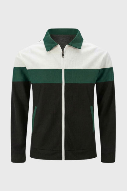 Vest Heren Zip Met Colorblock Patroon Casual Stijl