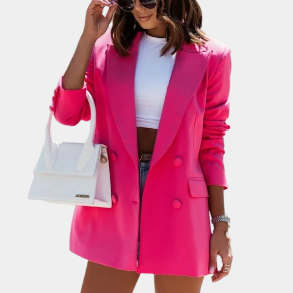 Dames Blazer Lange Jas Elegante Stijl