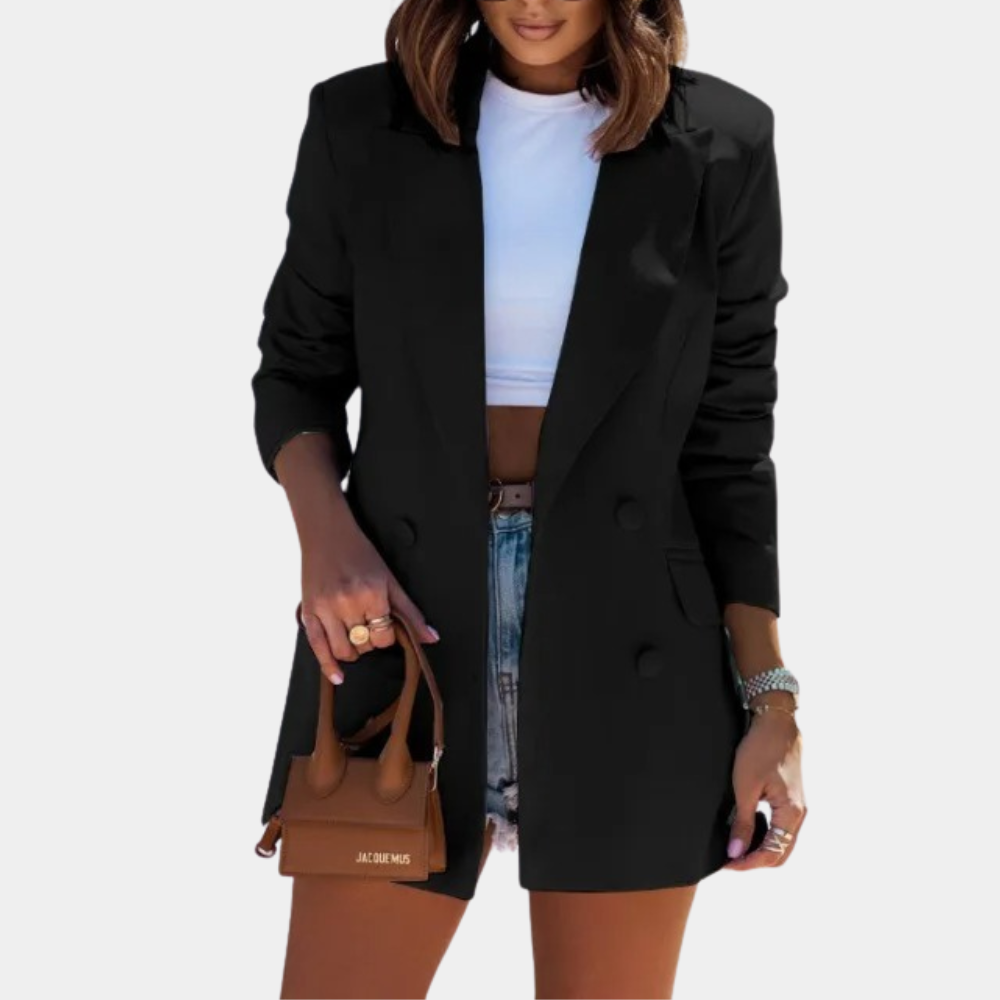 Dames Blazer Lange Jas Elegante Stijl