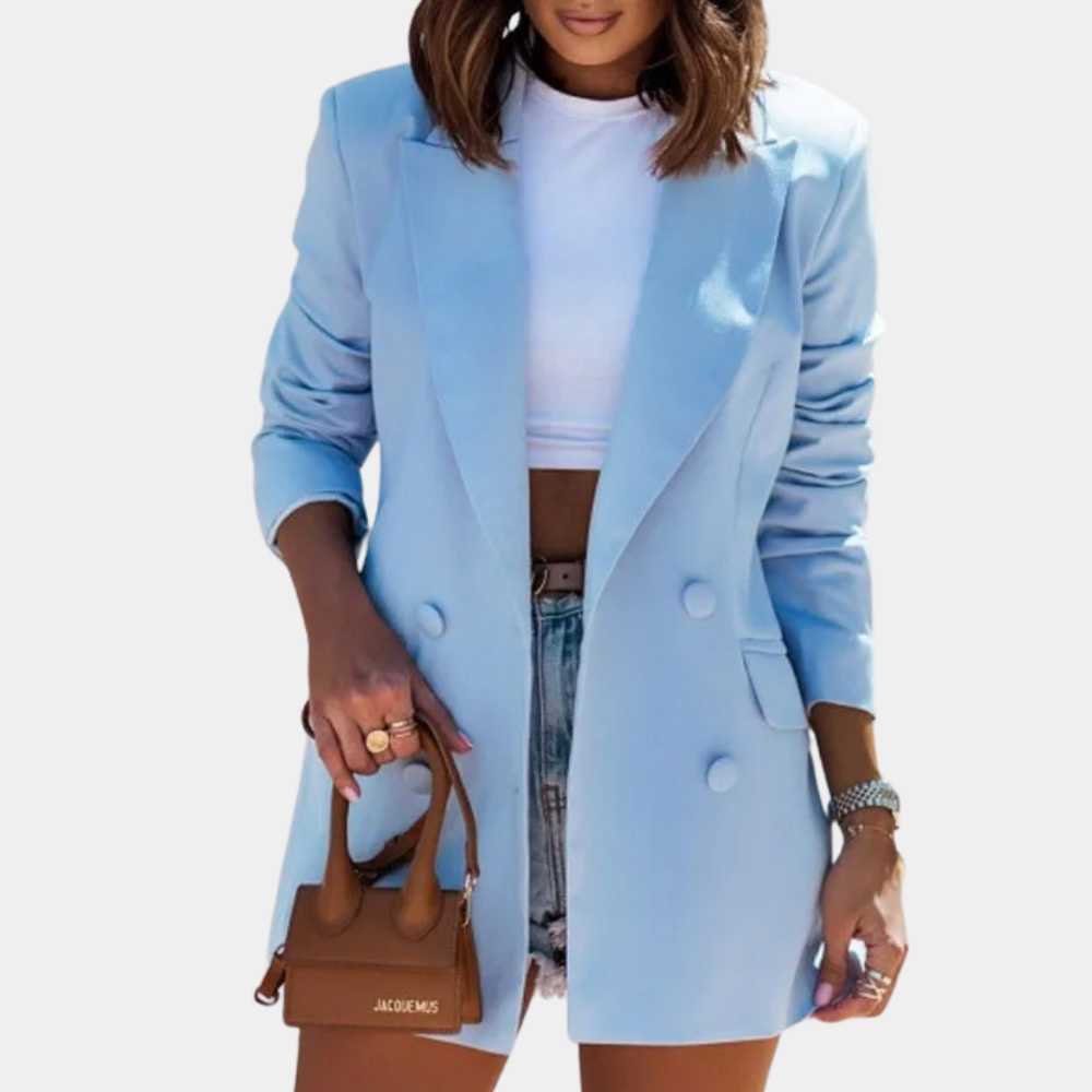 Dames Blazer Lange Jas Elegante Stijl