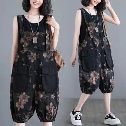 Dames Vintage Denim Jumpsuit Retro Stijl
